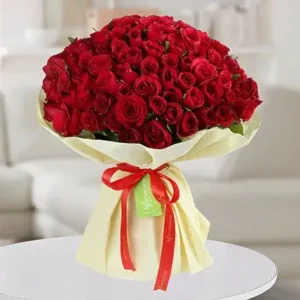 100 Red Roses Elegant Bouquet